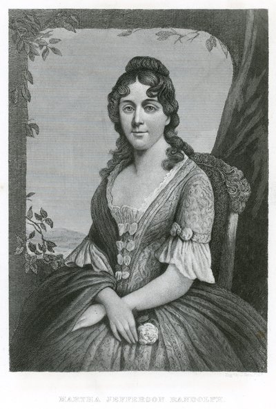Martha Jefferson Randolph (rytina) od American School