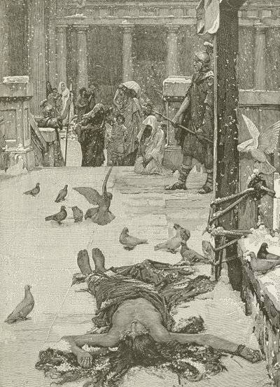 Umučení svaté Eulálie, z obrazu JW Waterhouse od American School