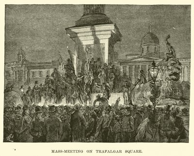 Hromadné setkání na Trafalgar Square od American School