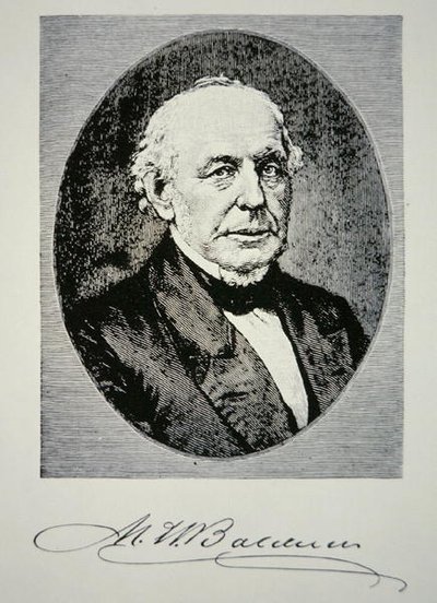 Matthias William Baldwin (1795-1866) zakladatel Baldwin Locomotive Works v roce 1831 (litho) od American School