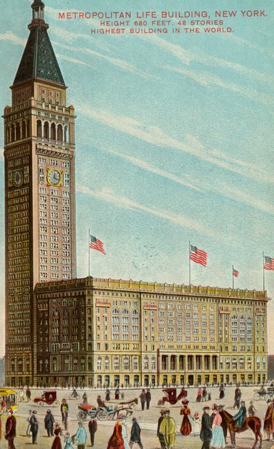 Metropolitan Life Building, New York, cca 1909-13 od American School