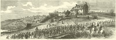 Mine Run, překřížení v Germania Ford, listopad 1863 od American School