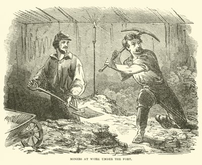 Horníci při práci pod pevností, červen 1863 od American School