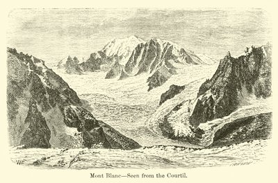 Mont Blanc, při pohledu z Courtilu od American School