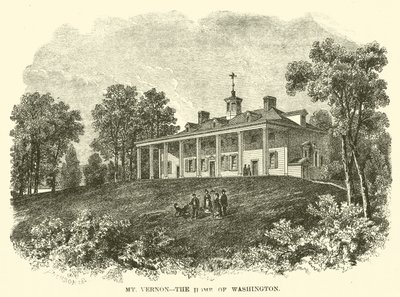 Mount Vernon, Washingtonův domov (rytina) od American School