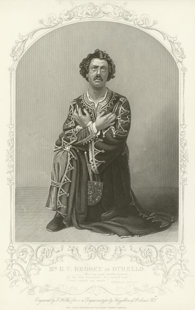 Pan G V Brooke jako Othello, Othello, dějství III, scéna 3 od American School