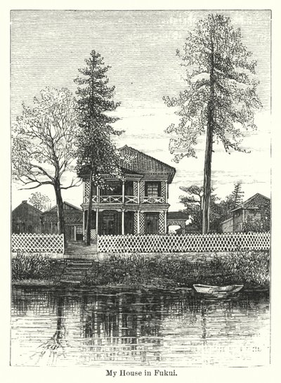 Můj dům ve Fukui (rytina) od American School