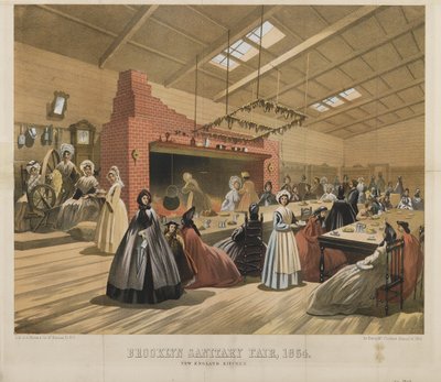 New England Kitchen, Brooklyn Sanitary Fair, 1864 od American School
