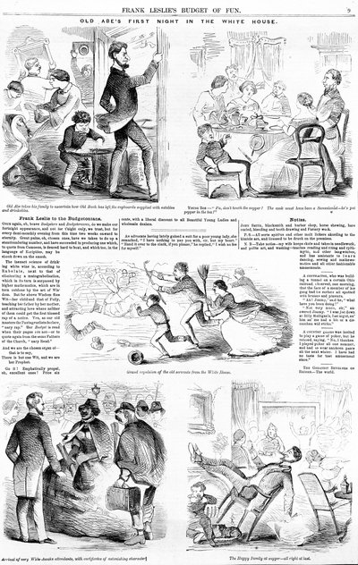Starý Abes První noc v Bílém domě, kolem roku 1860 od American School