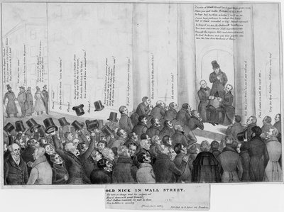 Starý Nick na Wall Street, kolem roku 1832 od American School