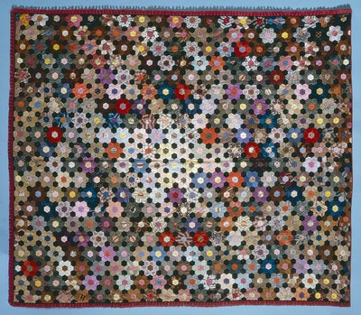 Optická květinová puzzle deka, 1854 (hedvábí) od American School