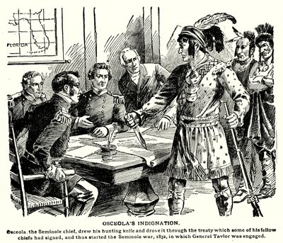 Osceolovo rozhořčení (litografie) od American School