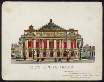 Opera Palais Garnier, Paříž, Francie (chromolitho) od American School