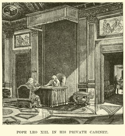 Papež Lev XIII., ve svém soukromém kabinetu od American School