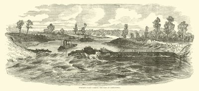 Flotila nosičů kolem přehrady v Alexandrii, květen 1864 od American School