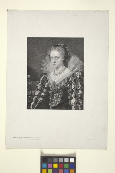 Portrét Jacquelin De Cordes (inkoust) od American School