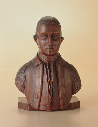 Portrétní busta George Washingtona (1732-99) cca 1810 (dřevo) od American School
