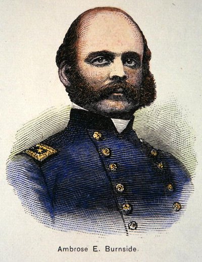 Portrét Ambrose E. Burnside (barevné lito) od American School