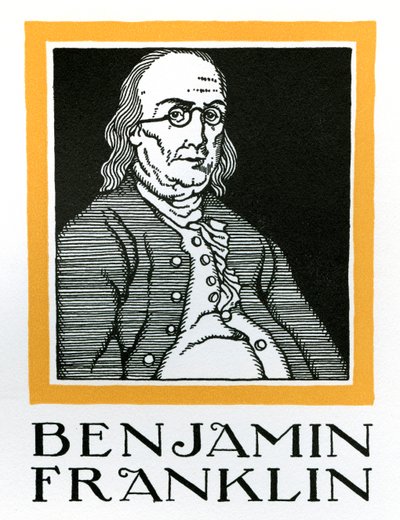 Portrét Benjamina Franklina od American School