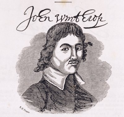 Portrét Johna Winthropa (1588-1649) z „Connecticut Historical Collections“, od Johna Warnera Barbera, 1856 od American School