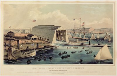 Reklamní plakát Continental Works, Greenpoint Brooklyn, vydaný Endicott & Co. od American School