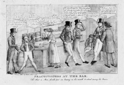 Praktikující v baru, kolem 1834 od American School