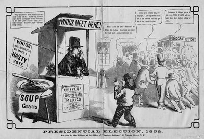 Presidential Election, 1852, vydal Thomas W. Strong, New York, 1852 od American School