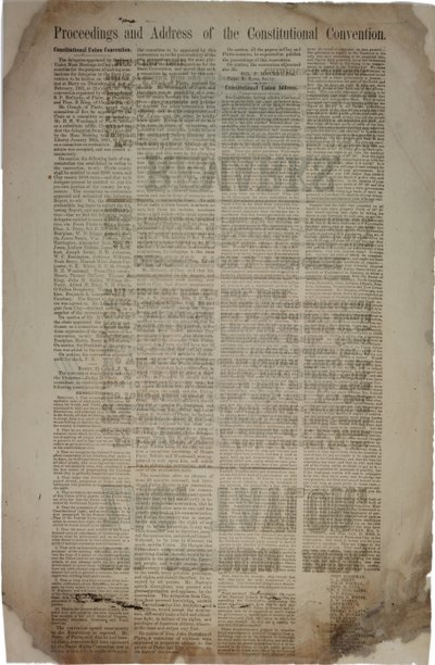 Jednání a adresa Ústavního konventu, c. 19th March 1861 od American School