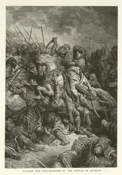 Richard Lví srdce v bitvě u Ascalonu, 1192 od American School
