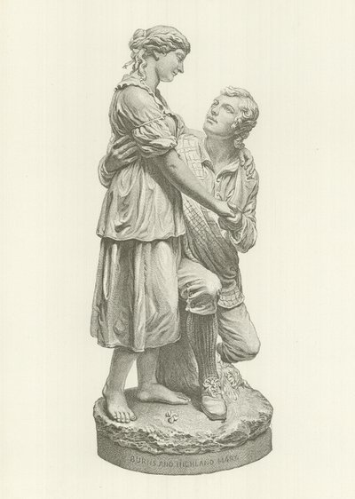 Robert Burns a Highland Mary (rytina) od American School