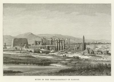 Ruiny v Temple-District of Karnak od American School