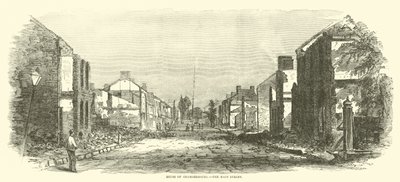 Ruiny Chambersburgu, hlavní ulice, září 1864 od American School