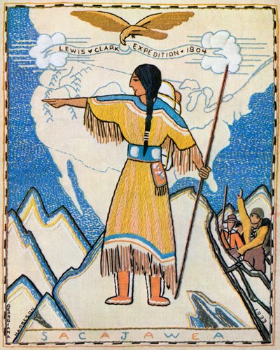 Sacajawea na expedici Lewis a Clark od American School
