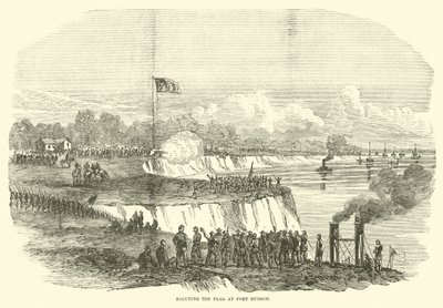 Pozdravování vlajky v Port Hudson, červenec 1863 od American School