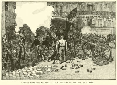 Scéna z Komuny, barikády na Rue de Rennes od American School