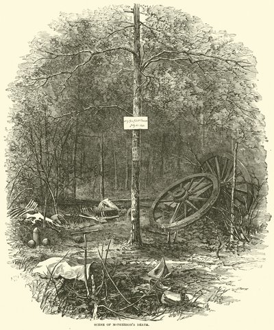 Scéna McPhersonovy smrti, červenec 1864 od American School