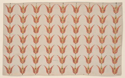 Sedm řad tulipánů, Fraktur Painting, c.1800-20 od American School
