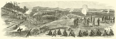 Ostřelování železnice poblíž Resaca, květen 1864 od American School