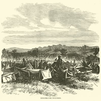 Úkryt pro raněné, září 1862 od American School