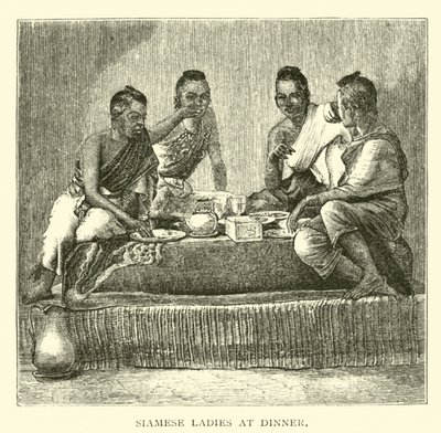 Siamské dámy na večeři od American School