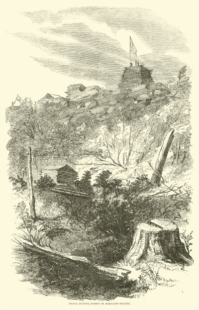 Signal station, Summit of Maryland Heights, září 1862 od American School