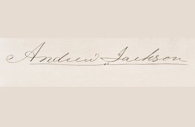 Podpis Andrewa Jacksona od American School