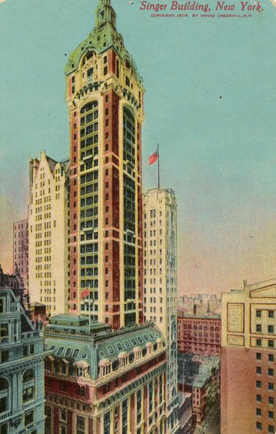 Singer Building, New York, cca 1900-09 od American School