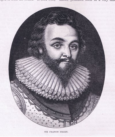 Sir Francis Drake, ilustrace z Cassell