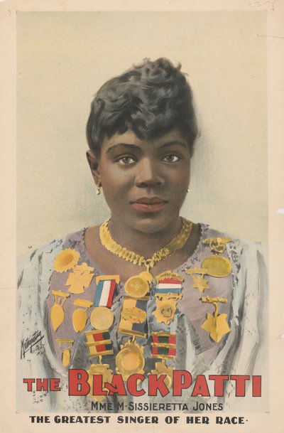 Sissieretta Jones, také známá jako „Black Patti“, 1899 od American School