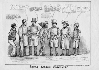 Sober second ideas, publikoval H R Robinson, New York, 1839, od American School