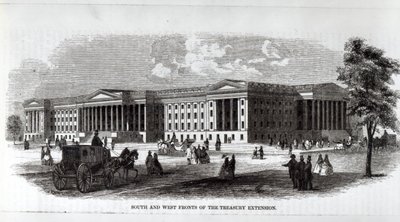 South and West Fronts of the Treasury Extension, z 