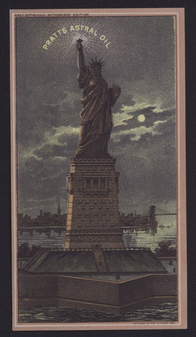 Socha svobody v noci, Pratts Astral Oil od American School