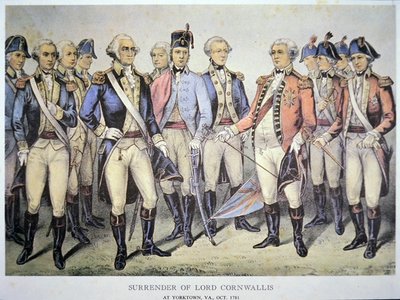 Kapitulace lorda Cornwallise v Yorktownu ve Virginii od American School