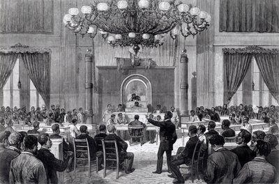 Barevné národní shromáždění v Session, Nashville, Tennessee, 5.-7. dubna 1876, z 